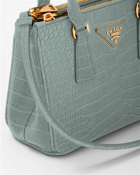 prada periwinkle blue bag|Periwinkle Blue Medium Prada Galleria Crocodile Leather Bag.